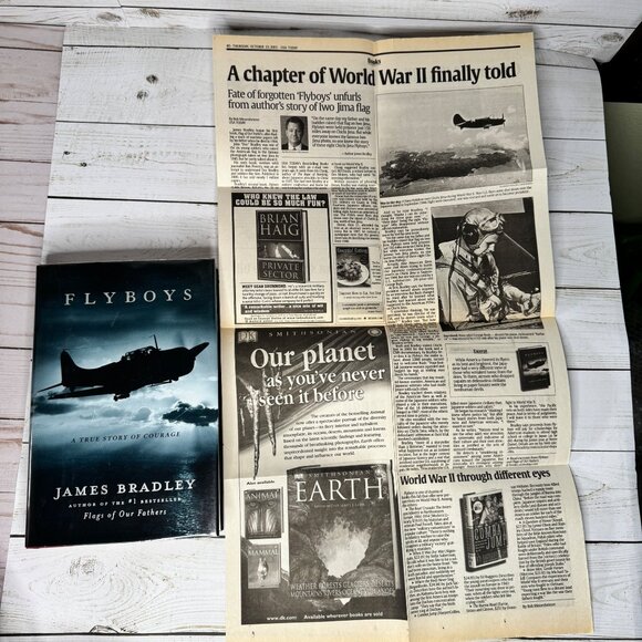 Flyboys James Bradley Hardcover Signed 1st Ed 2nd Printing WWII History Ephemera - Picture 10 of 10